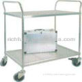 Warehouse Workshop Restaurant hospital 2 tiers Stainless Steel Logistics Trolley / tool trolley